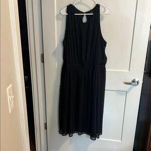 Lane Bryant Black Halter Midi Sundress